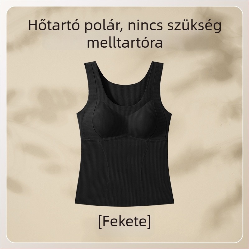 Őszi-téli termosz vest, dupla oldalú bolyhos felülettel, elasztikus formázás, egy darabos kivitel, melltartó nélkül, meleg