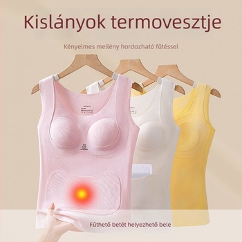 Fejlődési szakaszban lévő lányok számára meleg mellény párnával a mellkasnál, őszi–téli szezonra