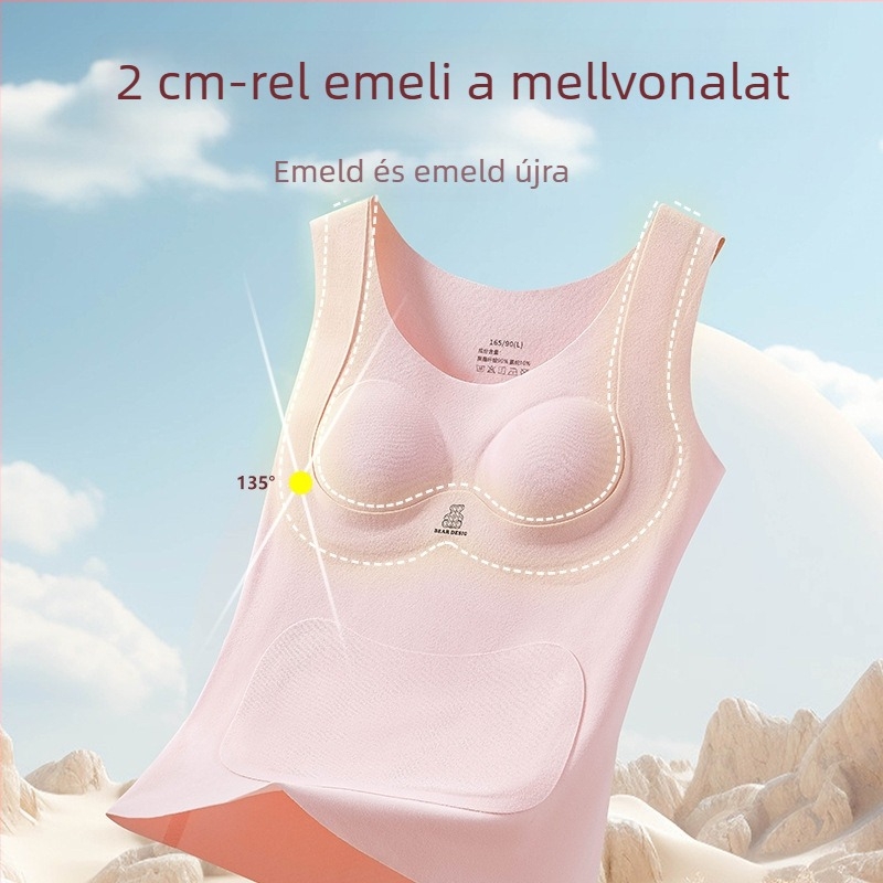 Fejlődési szakaszban lévő lányok számára meleg mellény párnával a mellkasnál, őszi–téli szezonra