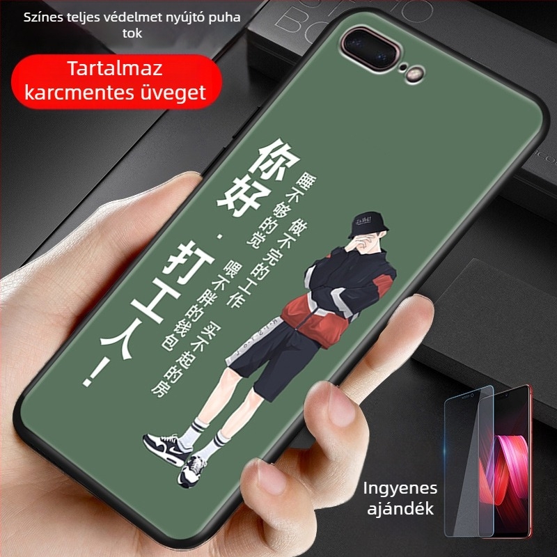 Apple iPhonehoz szilikon védőtok – teljes lefedettség, Cartoon stílus (Anyag: Szilikon; Kompatibilis: Apple; Stílus: All-inclusive, Cartoon)