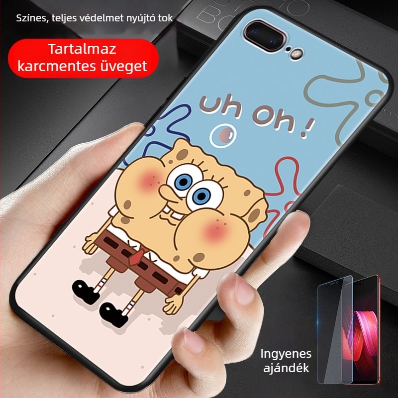 Apple iPhonehoz szilikon védőtok – teljes lefedettség, Cartoon stílus (Anyag: Szilikon; Kompatibilis: Apple; Stílus: All-inclusive, Cartoon)