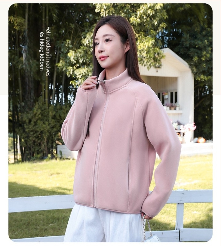 Uniszex polár pulóver magas galléval, vastag és meleg, szélálló, kétoldalas fleece