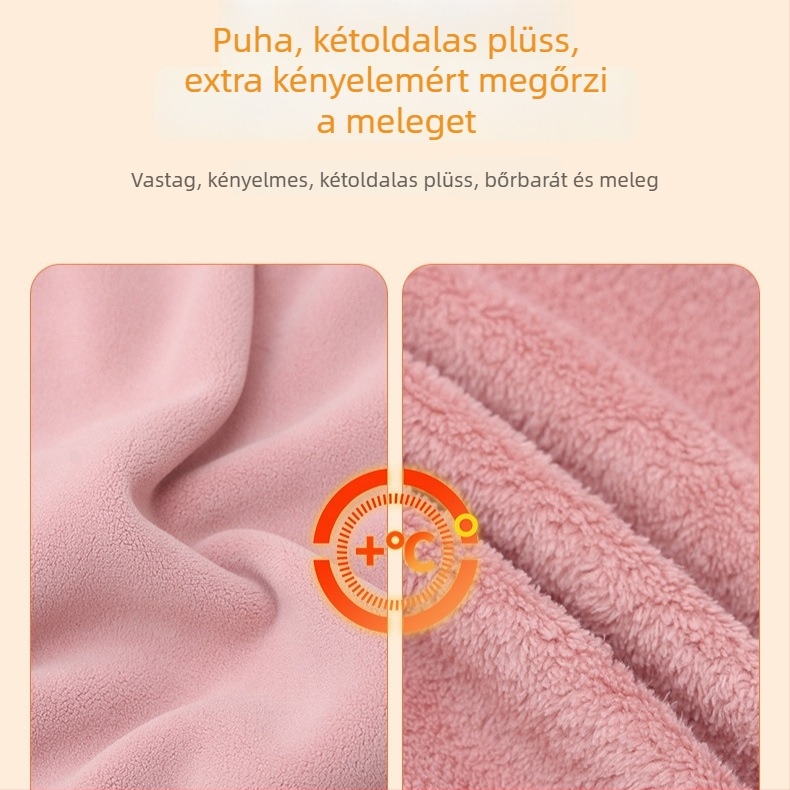 Uniszex polár pulóver magas galléval, vastag és meleg, szélálló, kétoldalas fleece