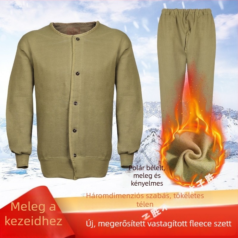 Uniszex őszi polárdzseki, 30% kasmír, pamut-kevert anyag, hőszigetelés