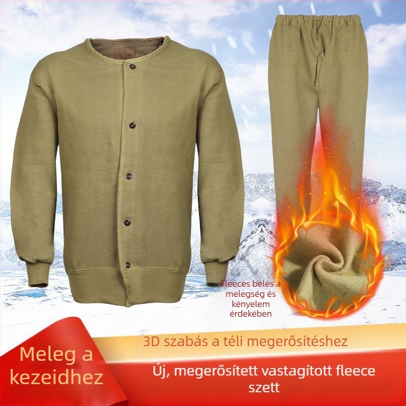 Uniszex őszi polárdzseki, 30% kasmír, pamut-kevert anyag, hőszigetelés