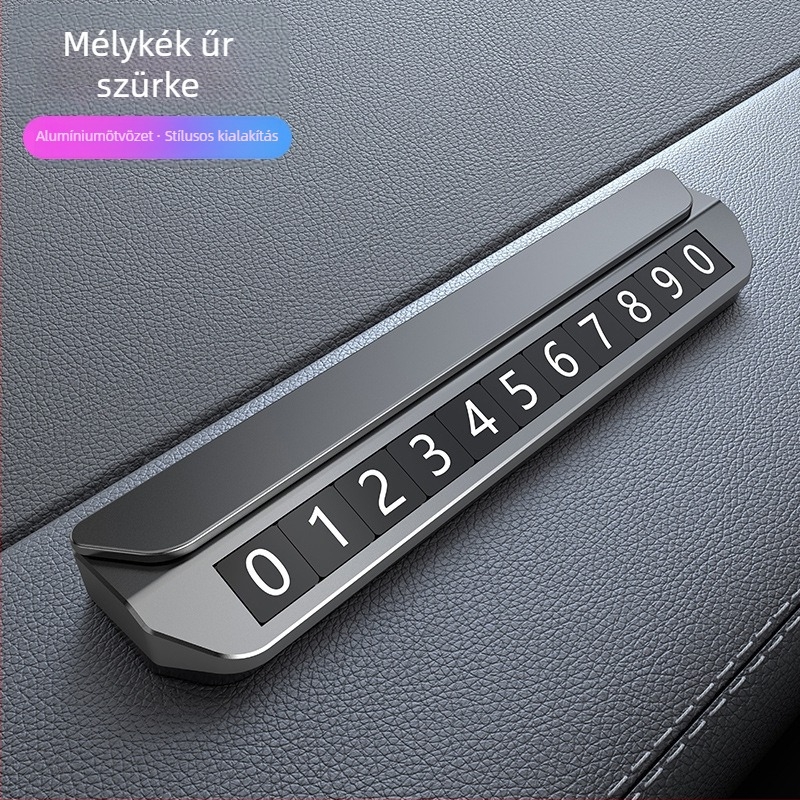 Elektronikus mágneses rendszám kijelző járművekhez – fémtest, rejtett ideiglenes parkolási szám