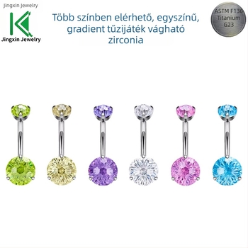 Comba női köldökgyűrű titánium ötvözetből — geometriai forma