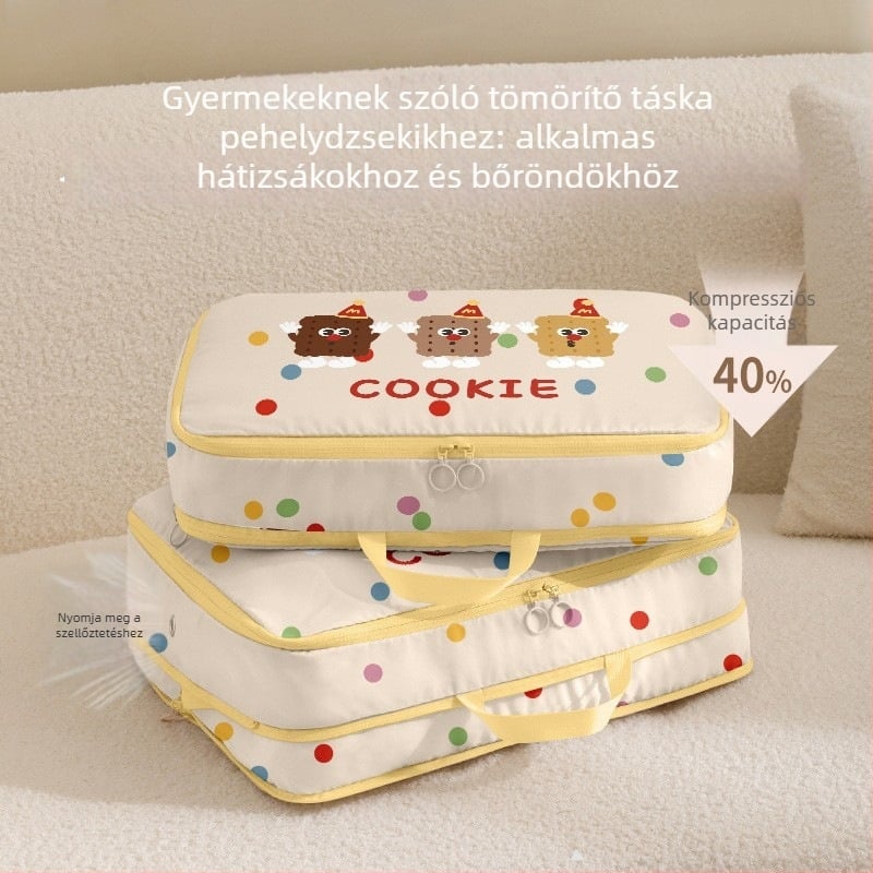 Utazótáska – kocka alakú, Oxford anyag, többfunkciós ruhatároló