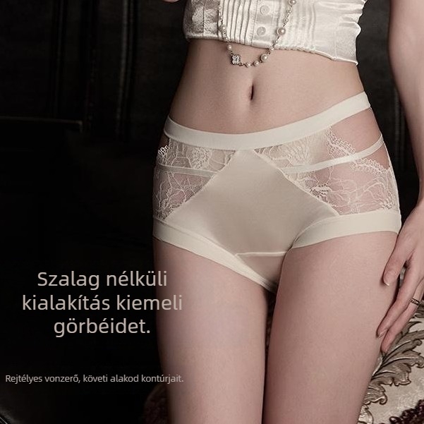 Női nylon bugyi leopárdmintával, középmagas derekú, légáteresztő és antibakteriális