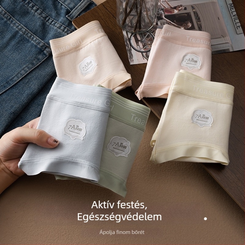 Női pamut alsónemű antibakteriális, hosszított ágyékrész, középmagas deréks, 100% pamut