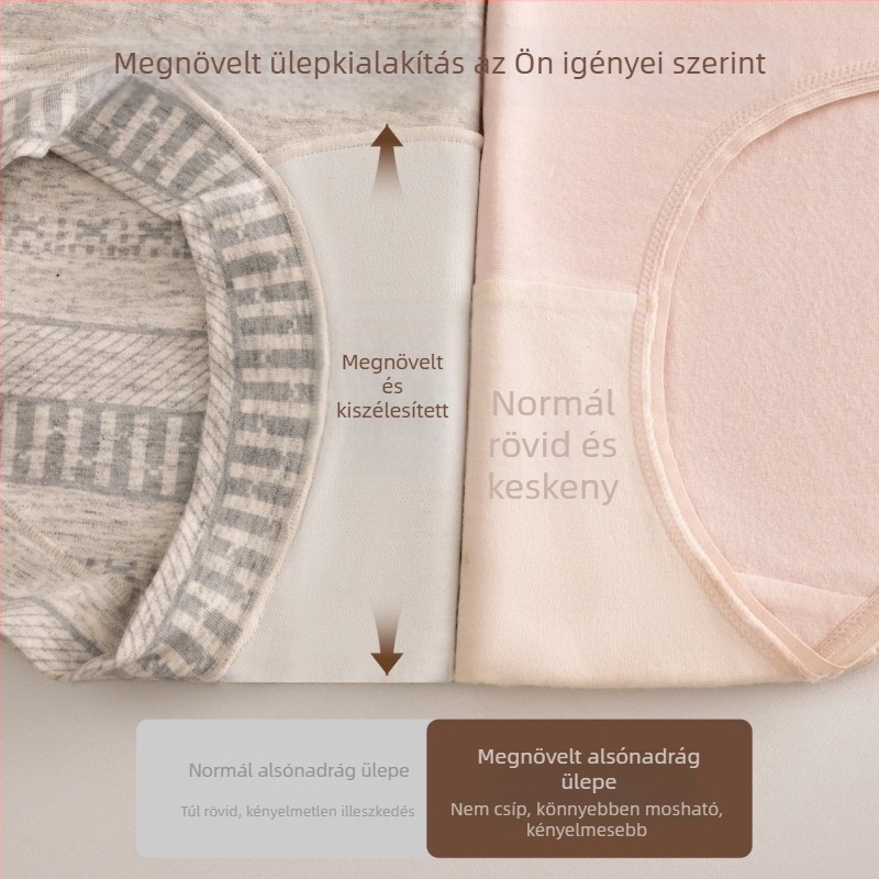 2026 Új 10A antibakteriális pamut női alsónemű, középmagas derék, háromszög alakú fazon