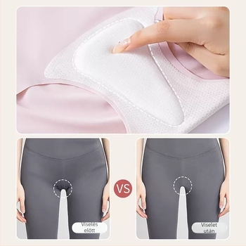 Női anti-dörzsöléses alsónemű középmagas derekú, Ice Silk anyag, lélegző, antibakteriális, pamut bélés a szeméremtájékon
