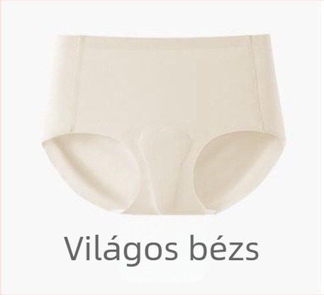 Női anti-dörzsöléses alsónemű középmagas derekú, Ice Silk anyag, lélegző, antibakteriális, pamut bélés a szeméremtájékon