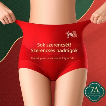 Női magas derekú pamut alsónemű haskontrollhoz, lélegző, antibakteriális, 7A intim zóna
