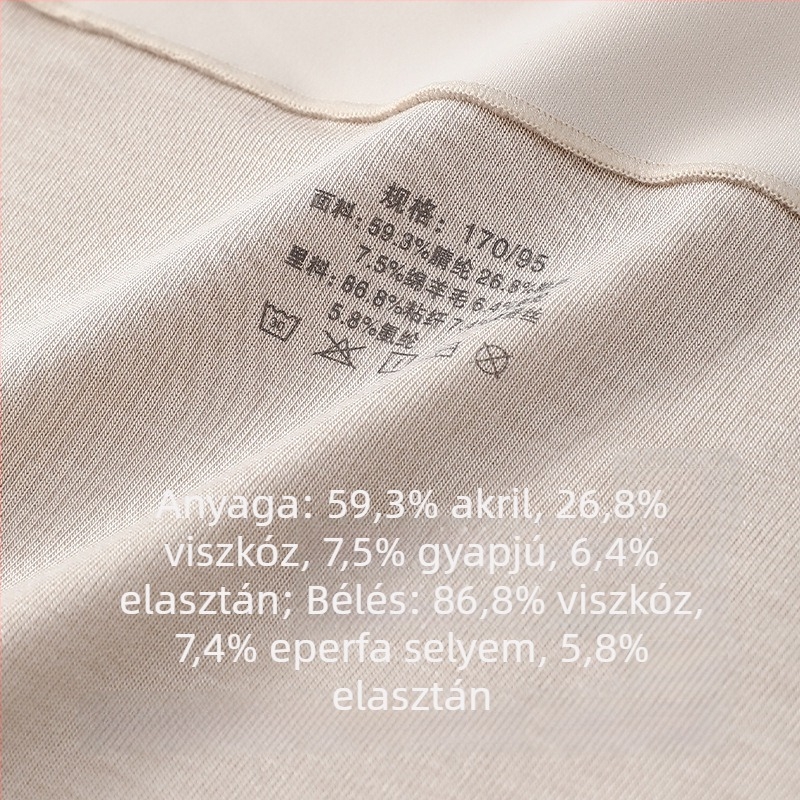 Nagy méretű női őszi-téli termoszáras alsónemű, varrás nélküli, bolyhos belső, selyem ágylék alátét