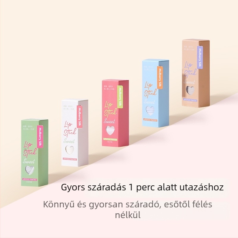 Női fehérnemű magas derekú ice silk anyagból, antibakteriális ágyéki bélés, gyorsan szárad, lélegző jacquard szövet.