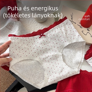 Virágos csipkés pamut női bugyi antibakteriális intimzónával