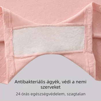 Középtalpas pamutbiztonsági női alsónemű, reljef mintával, anti-slip funkcióval, fő anyag 90–95% pamut, crac töltés 100% pamut