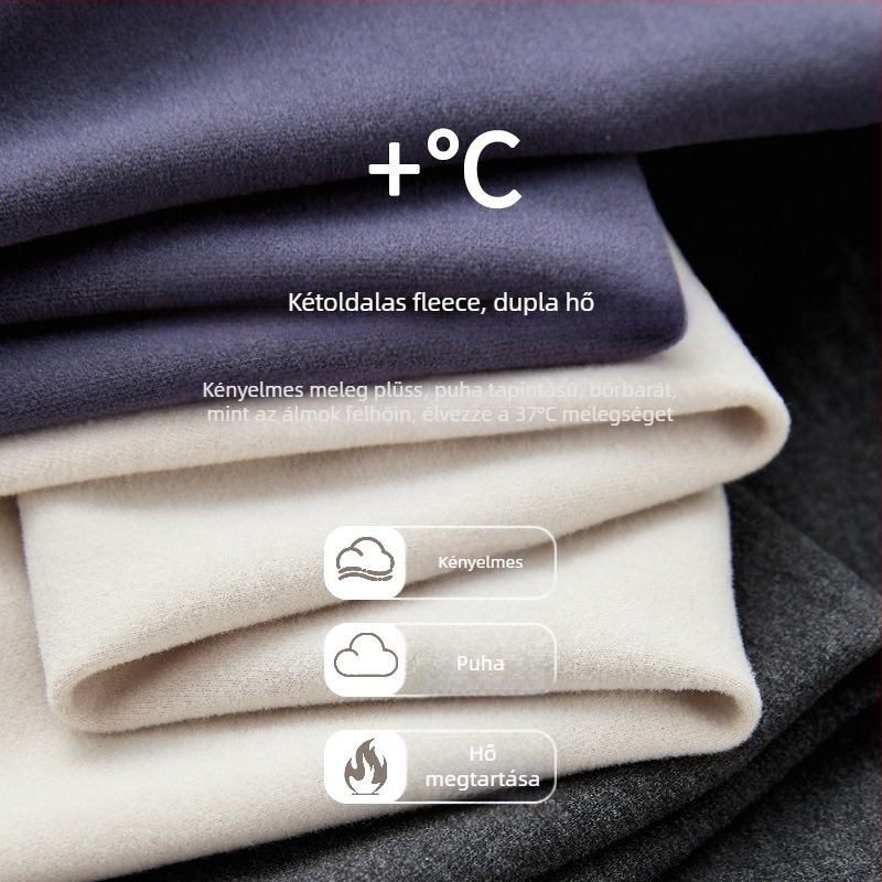 Férfi akril melegítő nadrág fleece béléssel, extrán vastag 301–350 g/m², velúr bélés, fűtéses, antibakteriális és antistatikus tulajdonságok