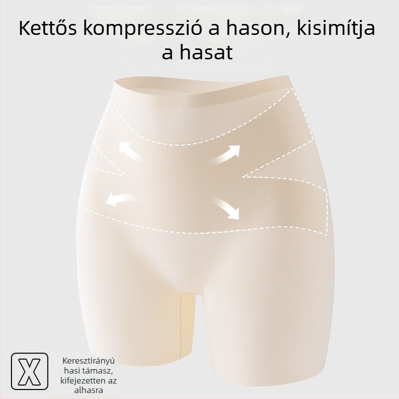 Három az egyben jéghálós selyem anyagú nőknek szánt biztonságos leggings, magas derekú haskontroll és fenékemelés, rejtés a kilátszódás ellen