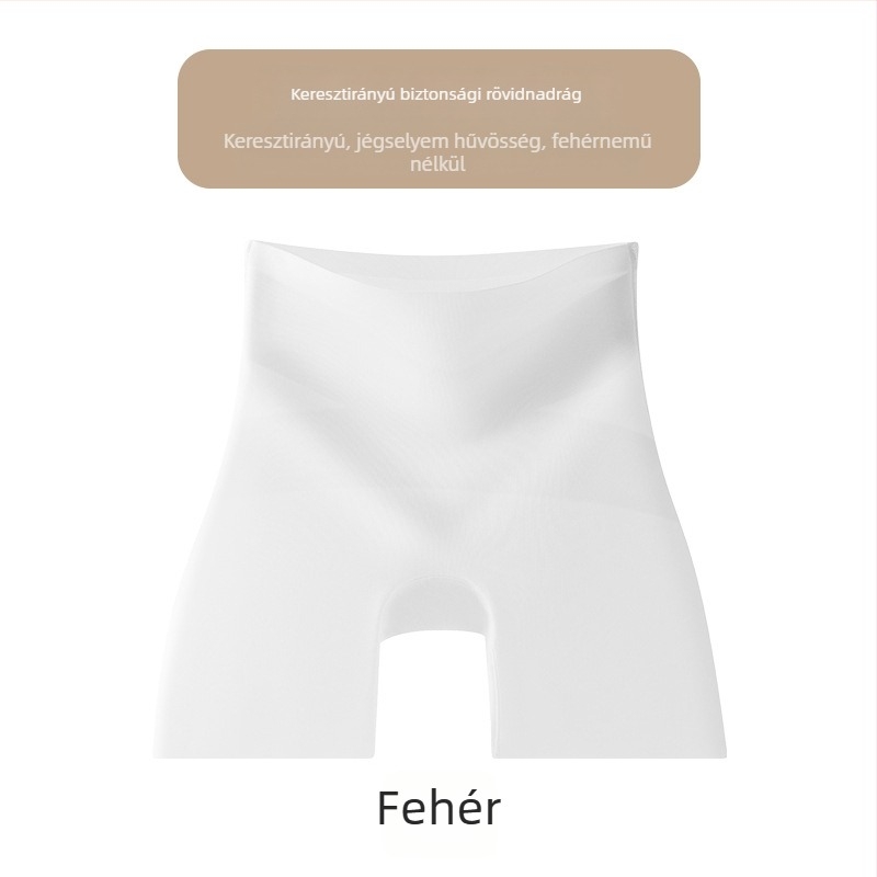 Három az egyben jéghálós selyem anyagú nőknek szánt biztonságos leggings, magas derekú haskontroll és fenékemelés, rejtés a kilátszódás ellen