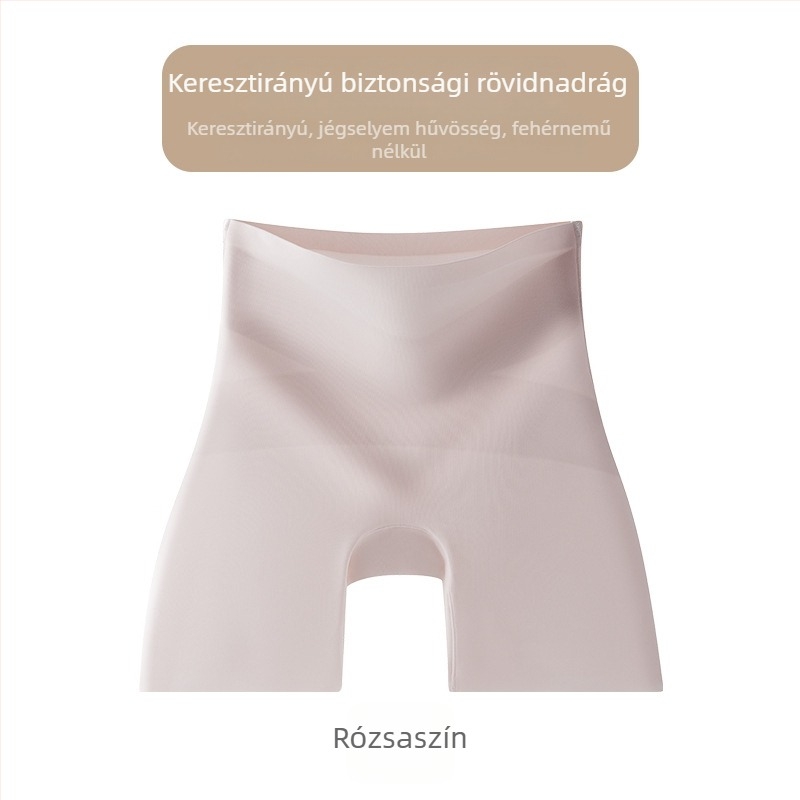 Három az egyben jéghálós selyem anyagú nőknek szánt biztonságos leggings, magas derekú haskontroll és fenékemelés, rejtés a kilátszódás ellen
