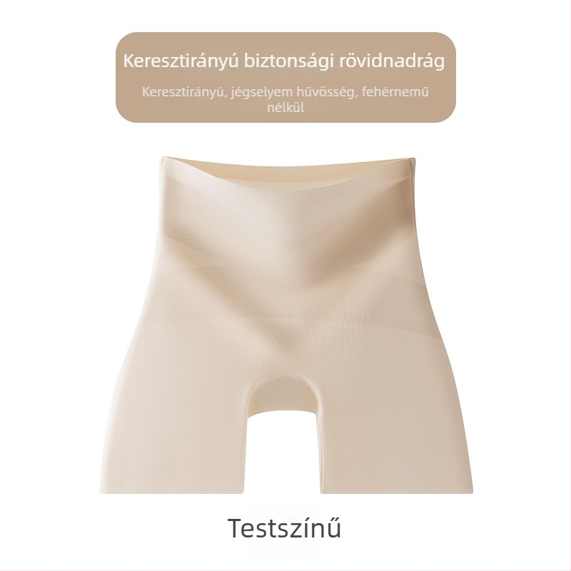 Három az egyben jéghálós selyem anyagú nőknek szánt biztonságos leggings, magas derekú haskontroll és fenékemelés, rejtés a kilátszódás ellen