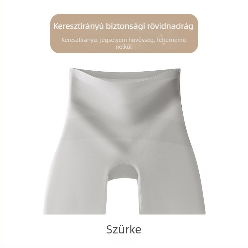 Három az egyben jéghálós selyem anyagú nőknek szánt biztonságos leggings, magas derekú haskontroll és fenékemelés, rejtés a kilátszódás ellen