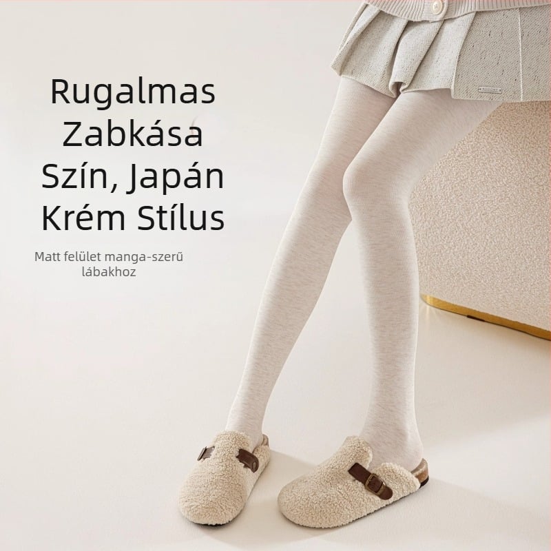 Nylonból készített, magas derékkal, vastag termo harisnya őszi-téli