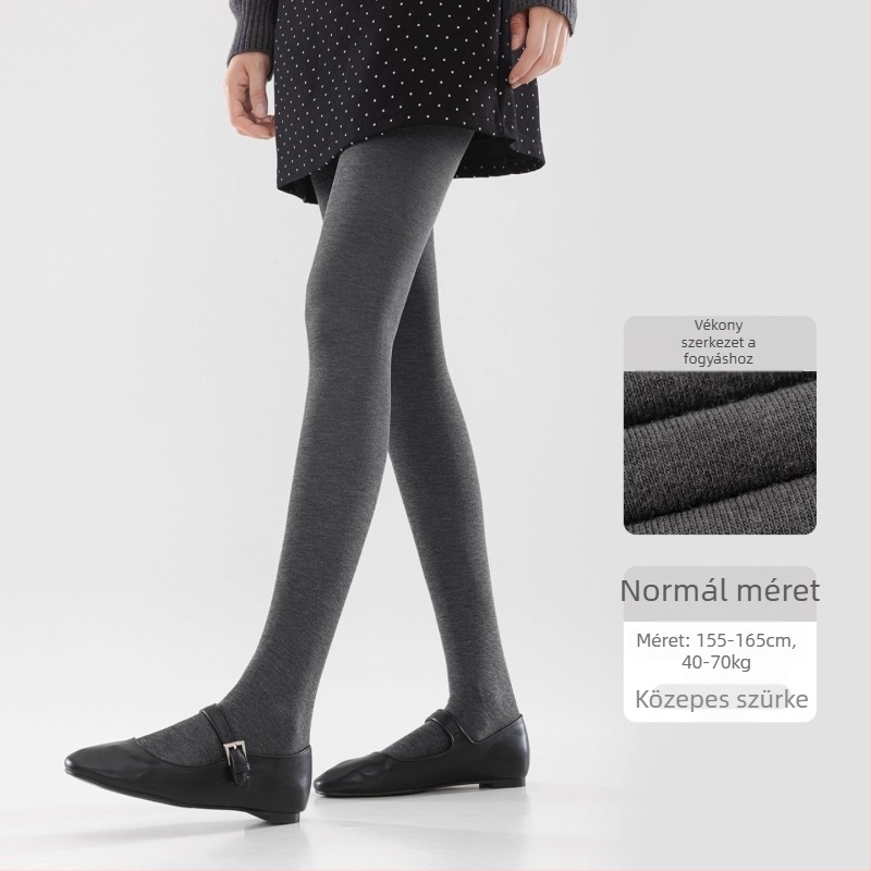 Nylonból készített, magas derékkal, vastag termo harisnya őszi-téli