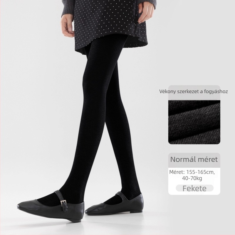 Nylonból készített, magas derékkal, vastag termo harisnya őszi-téli