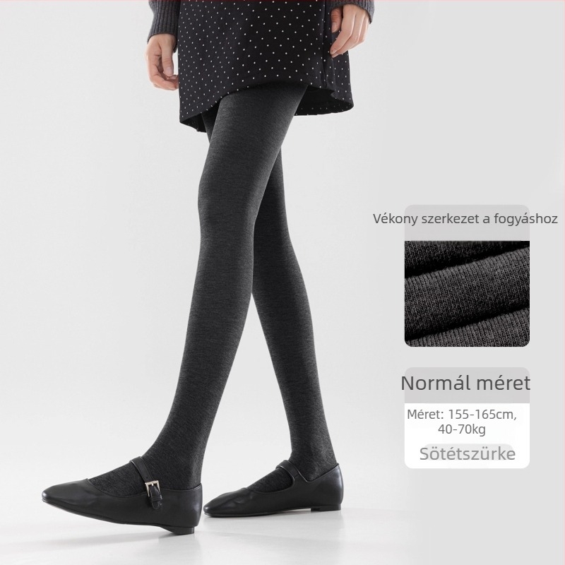 Nylonból készített, magas derékkal, vastag termo harisnya őszi-téli