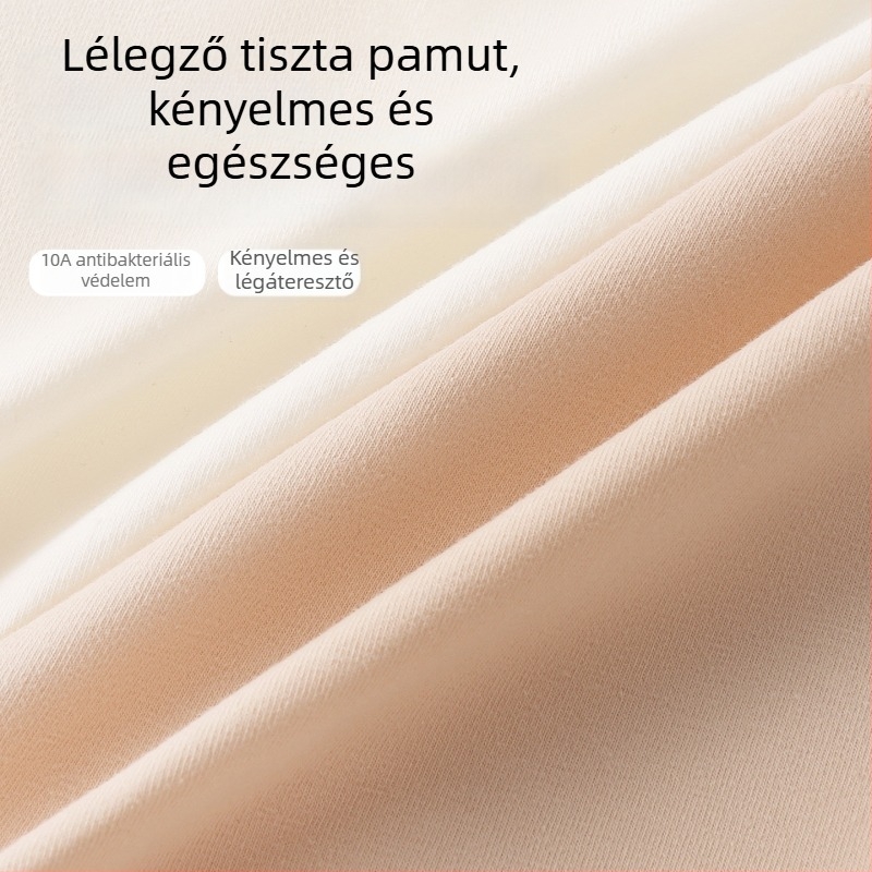 Női 100%-os pamut bugyi antibakteriális, középmagas derékkal, hasi formázás és csípőformázás