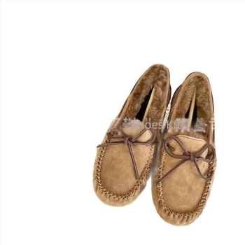 Női téli szőrös mokaszínok | felső rész: juhbőr gyapjúval, belső: gyapjú, talp: marha-inak, csúszásmentes slip-on