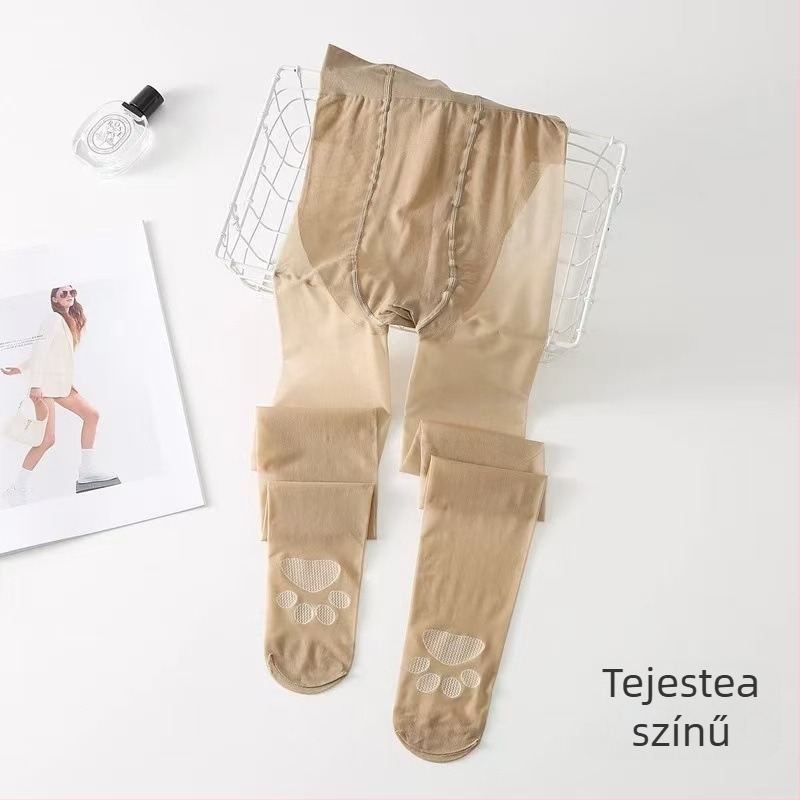 Macska tappancs mintás harisnya – ultra vékony, láthatatlan, anti-szakadás, anti-csúszás, anti-felületi dörzsölés; anyag: velúr nylon (50–70% nylon); mintázat: állat és anime