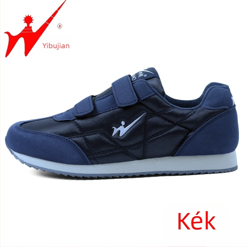 Unisex járócipő hálós felsővel, Velcro-zárás, kerek orr, lapos sarok, őszi használatra