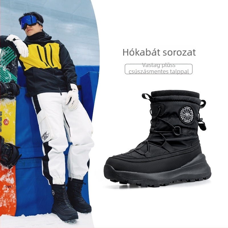 Hócsizma - vízálló, csúszásmentes, melegen tartó, könnyű, tarpaulin felsőrész