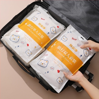 Nyomtatott egyszer használatos hotelszobai ágynemű készlet, négy darabos, SMS anyag