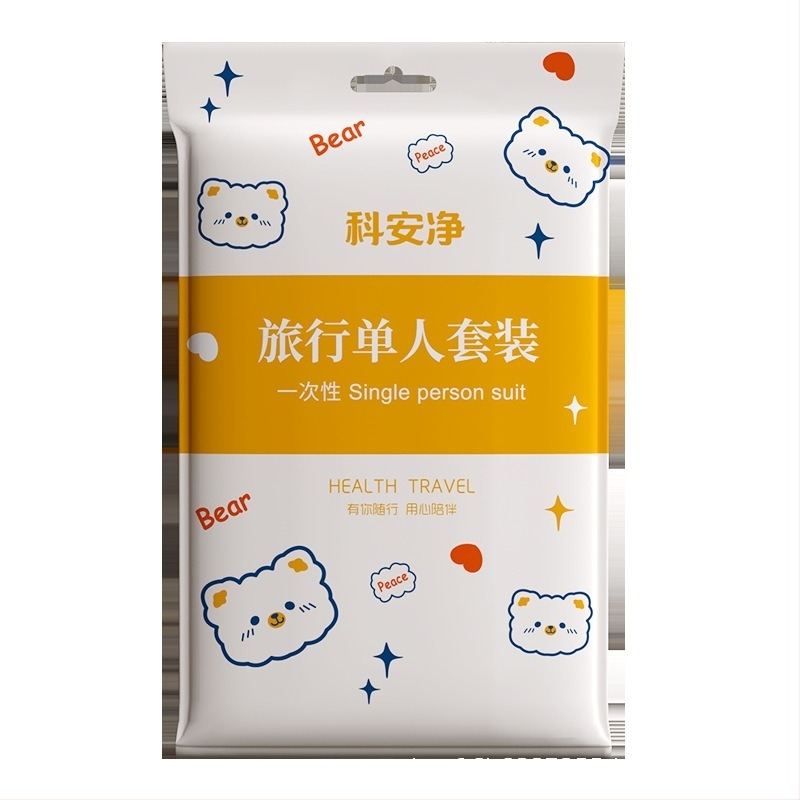 Nyomtatott egyszer használatos hotelszobai ágynemű készlet, négy darabos, SMS anyag