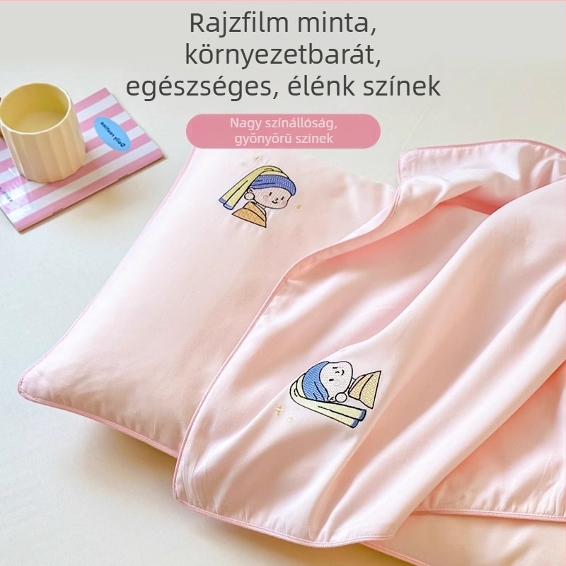 A osztályú, 100% pamut gyerek párnahuzat belső résszel, készlet 3050/4060