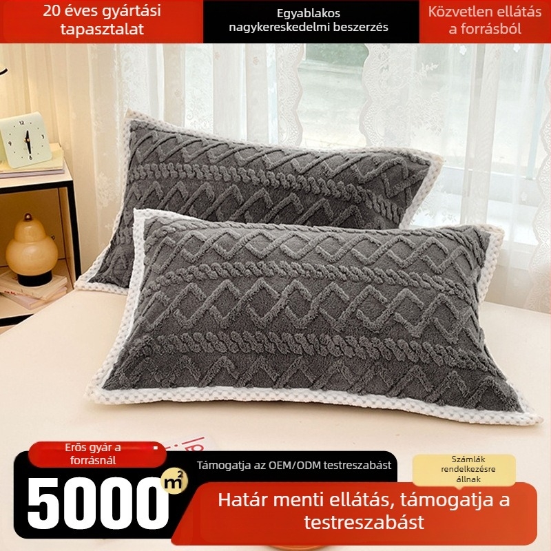Téli velúr párnahuzat béléssel, egyszínű, modern minimalista stílus
