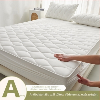 Háromrészes gumis lepedő ágynemű-készlet, steppelt, mosott pamut, reaktív festés