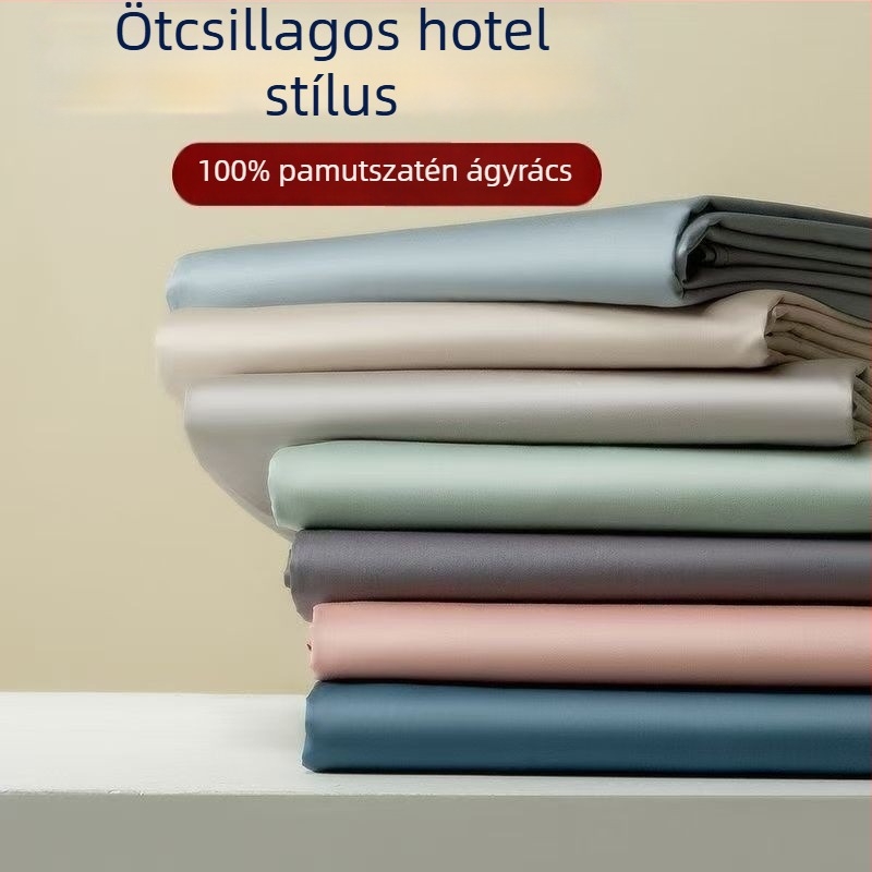 Gumis lepedő – hosszú szálú pamut, szatén szövés, reaktív festés, 100 szál, 300–500 g
