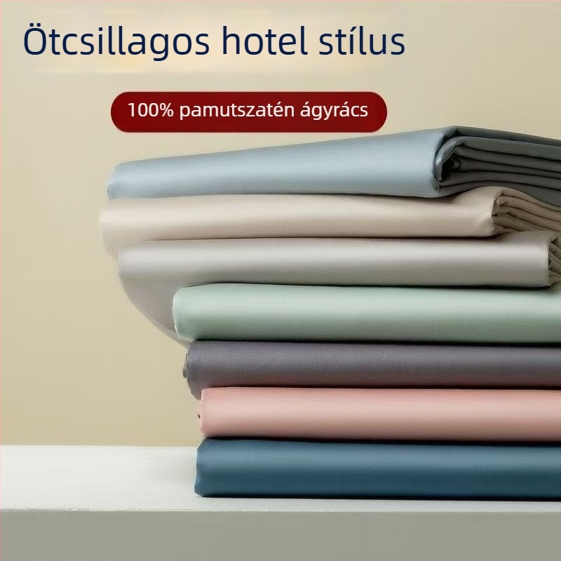 Gumis lepedő – hosszú szálú pamut, szatén szövés, reaktív festés, 100 szál, 300–500 g