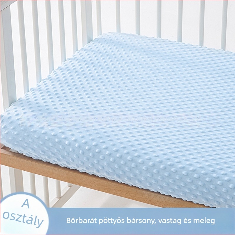 Flaneles lepedő 90 cm ágyhoz – vastagított matracvédő, egyszínű, babáknak és gyerekeknek