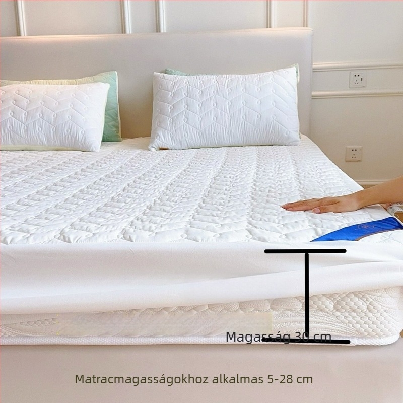 Hilton Garden Inn-stílusú háromrétegű quiltelt vízálló ágyneművédő, vizelet- és szennyeződésálló, gépi mosás