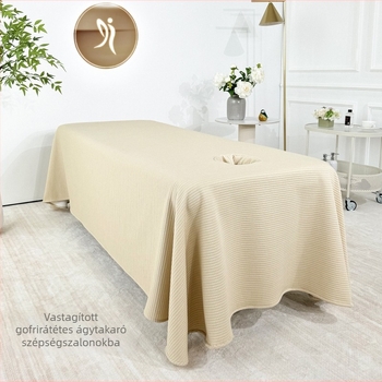 Gofr mintás vastagított ágytakaró párnahuzattal és lepedővel – egyben készült készlet, modern minimalist stílus