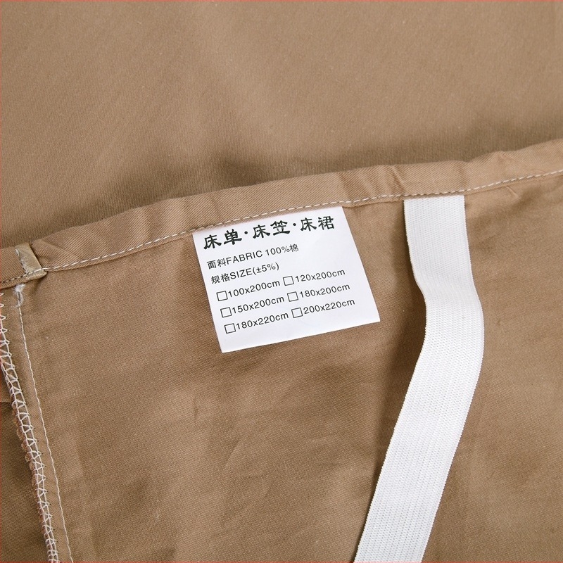 Új tavasz–nyár európai stílusú bed skirt, 100% pamut, csúszásmentes, egyszínű ágynemű