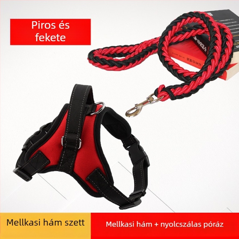 K9 mellényhám kutyáknak – kis-, közepes és nagy méretekhez, pórázzal