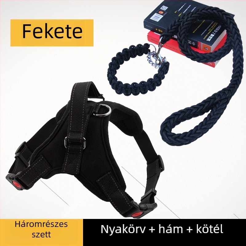 K9 mellényhám kutyáknak – kis-, közepes és nagy méretekhez, pórázzal
